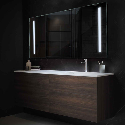 Miroir LED Horizontal | Sans Boutons Tactiles | Lumière blanche froide - Reyze Série Salono Modèle 5