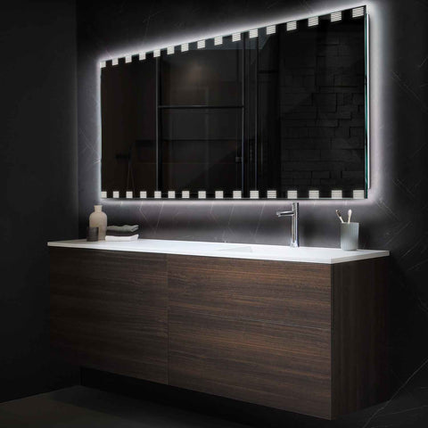 Miroir LED Horizontal | Sans Boutons Tactiles | Lumière blanche neutre - Reyze Série Edge Modèle 6