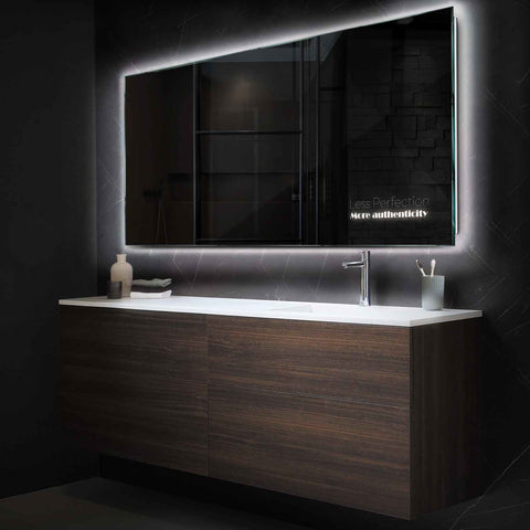 Miroir LED Horizontal | Sans Boutons Tactiles | Lumière blanche neutre - Reyze Série Motivated Modèle 7