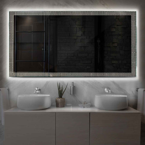 Miroir LED Horizontal | Sans Boutons Tactiles | Lumière blanche neutre - Reyze Série Official Modèle 2
