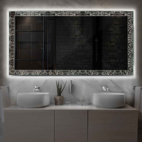 Miroir LED Horizontal | Sans Boutons Tactiles | Lumière blanche neutre - Reyze Série Official Modèle 8
