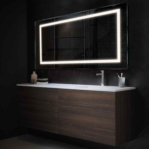 Miroir LED Horizontal | Sans Boutons Tactiles | Lumière blanche neutre - Reyze Série Salono Modèle 1