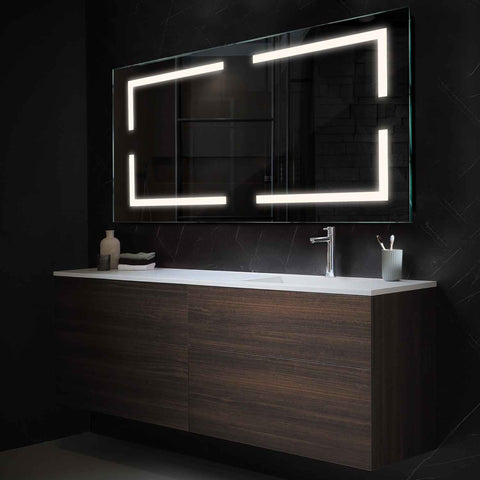 Miroir LED Horizontal | Sans Boutons Tactiles | Lumière blanche neutre - Reyze Série Salono Modèle 2