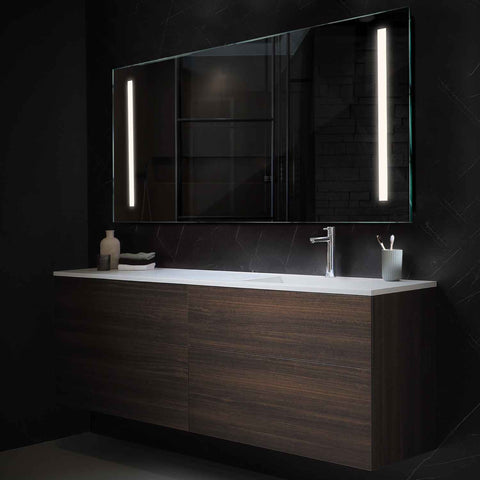 Miroir LED Horizontal | Sans Boutons Tactiles | Lumière blanche neutre - Reyze Série Salono Modèle 5