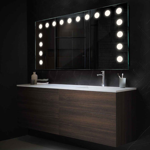 Miroir LED Horizontal | Sans Boutons Tactiles | Lumière blanche neutre - Reyze Série Salono Modèle 6