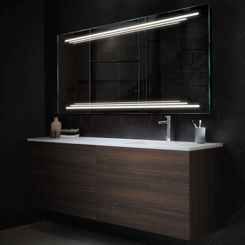 Miroir LED Horizontal | Sans Boutons Tactiles | Lumière blanche neutre - Reyze Série Salono Modèle 7