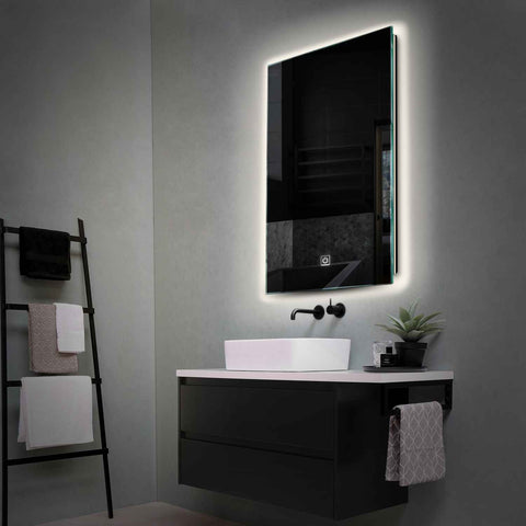 Miroir LED Vertical | Bouton Tactile | Lumière blanche neutre - Reyze Série Ambient Modèle 1