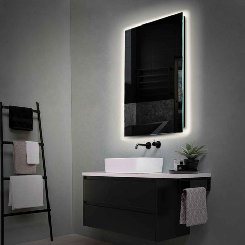 Miroir LED Vertical | Sans Boutons Tactiles | Lumière blanche neutre - Reyze Série Ambient Modèle 1
