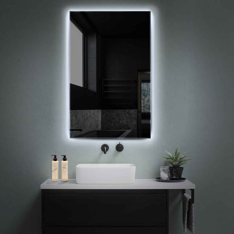 Miroir LED Vertical | Sans Boutons Tactiles | Lumière blanche froide - Reyze Série Ambient Modèle 1
