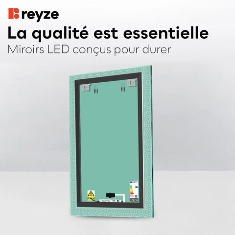 Miroir LED Vertical | Bouton Tactile | Lumière blanche neutre - Reyze Série Official Modèle 1